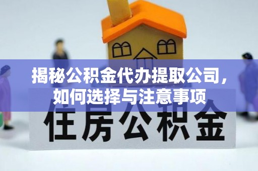 泰州揭秘公积金代办提取公司，如何选择与注意事项